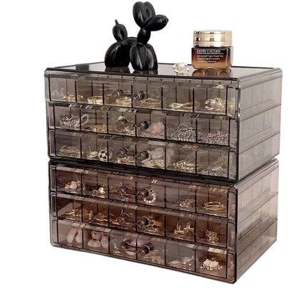 Jewelry Storage Box, Hand Jewelry, Earrings, Necklaces, Ear Studs, Anti-Oxidation Drawer-Type Acrylic Nail Art Jewelry Box