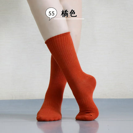 Children's modern dance socks adult ballet non-slip middle tube Chinese dance three-piece bottom folk dance cat claw training cotton socks
