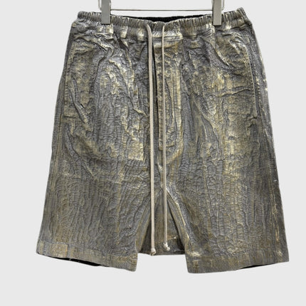 Subhuman Men's | Metallic Luster Crack Heavy Craftsmanship Heavy Crotch Design Thick Coated Five-Point Shorts