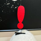 Red exclamation mark hairpin