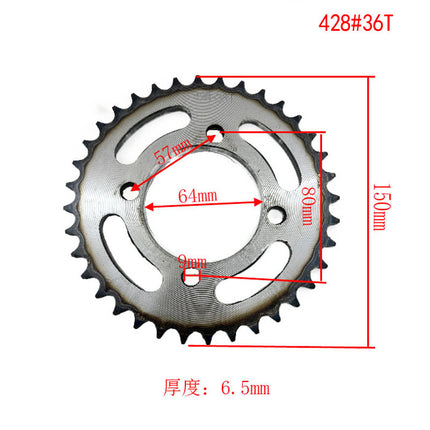 428 tooth plate 28 32 34 38T tooth sprocket electric vehicle modification accessories tricycle chain plate single row gear plate