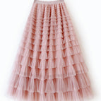 Pink / M (17 rows of skirt length 85cm wide)