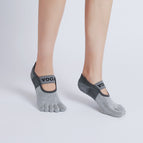 yoga five-finger color matching light gray / Free size