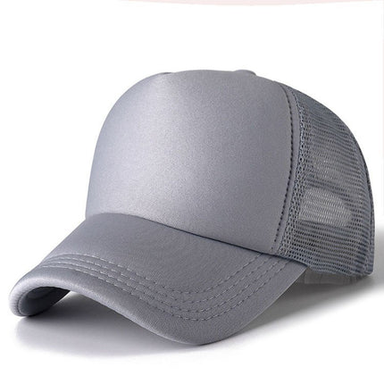 Amazon's Hottest Customized Sponge Mesh Cap for Men and Women Travel Advertising Double Solid Color Baseball Manufacturer Wholesale Buttoned Style