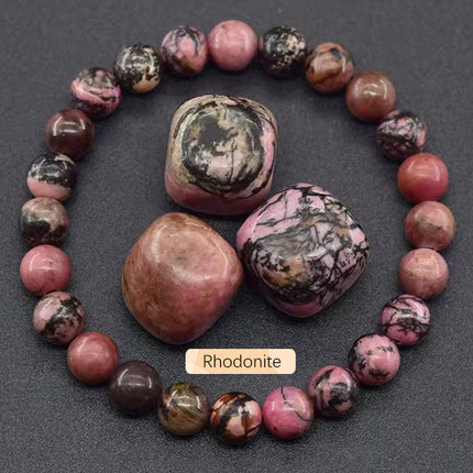 SHINE/TK Cross-border Best Selling 8mm Apatite Sun Stone Beaded Bracelet Handmade Agate Crystal Original Stone Bracelet