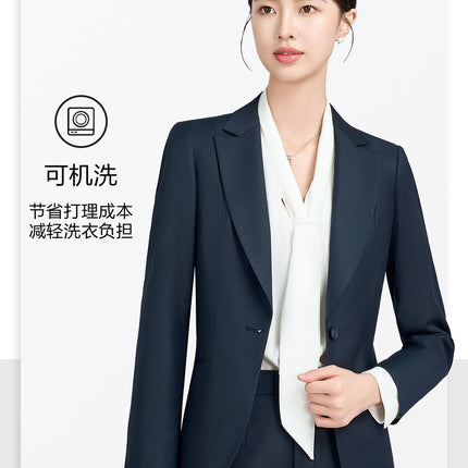 High-end Men's Suit Men's Suit navy blue Machine Washable Wool Suit Jacket Men's Best Man Group Clothing Business Wear