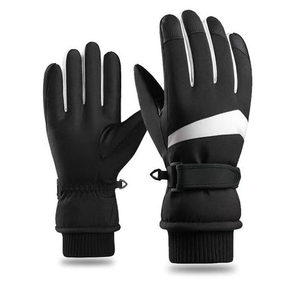Ski Gloves for Men and Women, Winter Cold-Proof Gloves, Velvet, Thickened, Waterproof, Non-Slip, Outdoor Sports Cycling Touch Screen Gloves