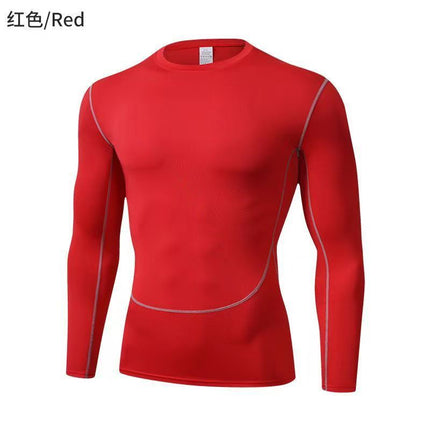 Fitness clothes long-sleeved men's basketball tights training clothes quick-drying breathable outdoor running football bottoming compression top