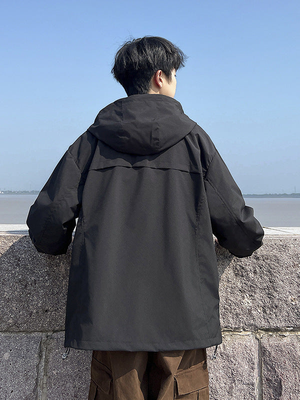 plus size Men's Windproof Waterproof Jacket Spring and Autumn Plus-sized high quality Jacket Korean Loose Casual Jacket