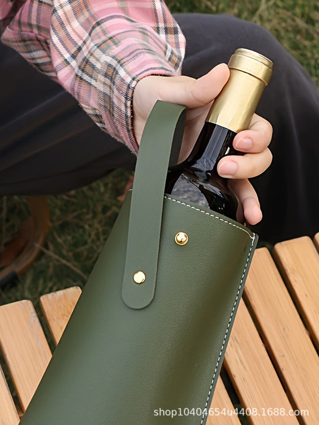 Red Wine Gift Bag Leather Portable Red Wine Wine Portable Gift Bag Portable Gift Fashion Wine Bottle Protection Bag