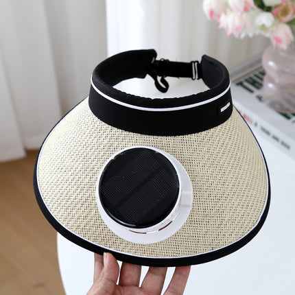 Korean Style Straw Hat for Men and Women, Anti-Uv, Foldableable Sunshade, Empty Top Hat, Sun Protection, Face-Covering Beach Sun Hat