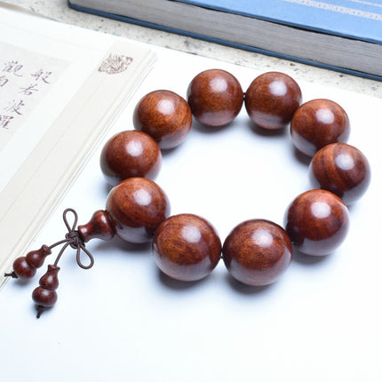 Venus Old Material Zambia Lobular Red Sandalwood Handheld Chain High Oil Mimi Buddha Bead String New Chinese Style Ornament for Men and Women