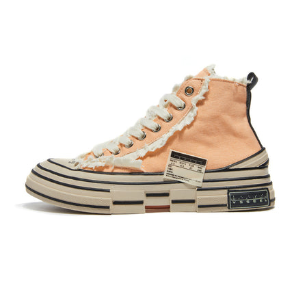 Wu Jianhao's Same Style Thick-Soled Beggar Shoes, High Version Men's Shoes 2023 New Retro Men's and Women's Canvas Shoes Putian