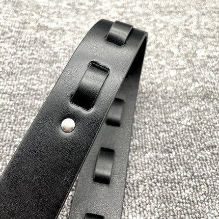 New Ins Style Silver Grey Climbing Climbing Climbing Buckle Letter Carving Machine Black Belt Belt Men's and Women's Trendy Outdoor