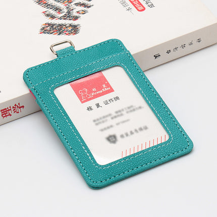 Color-Blocking Basketball Pattern Leather Work Id Card Holder Student Card Holder Business Badge Access Control Pu Lanyard Color-Blocking Wholesale Work Id Card