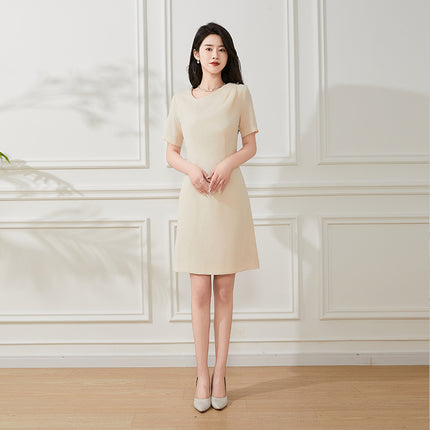 DZ24-64/high-end sense exquisite white dress summer new 2024 women's elegant high-end slim-fit skirt