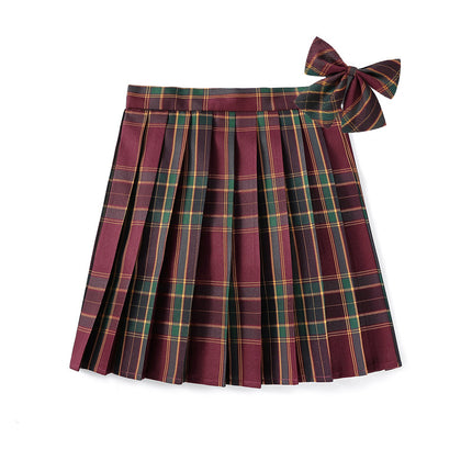 Underwear Safety Lining Anti-Exposure Plaid Pleated Skirt Short Skirt High Waist Skirt School Uniform Class Uniform Garden Uniform Uniform Work Clothes