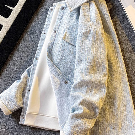 Spring and Autumn Couples Chanel Style Plaid Jacket Men's Loose Casual High-end Lasel Jacket Home Figure# TT07