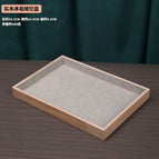 Solid wood ice velvet empty plate