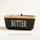 Black ceramic butter box (small size) / 350ml
