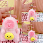Bead chain style / Light pink hand holding chick