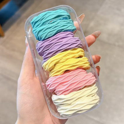 10 High-Elasticity Hair Ties, High-End Hair Ties for High Ponytails That Do Not Pull on Hair, Durable Rubber Bands, Seamless Hair Ties