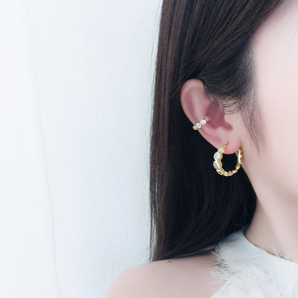 Cross-Border Shijia New Mixed Round Cut Earrings Earrings Ring Round Diamond Bubble Beads Earrings Manufacturer Wholesale