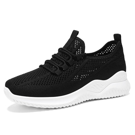 Women's Shoes 2026 Spring New Style Single Shoes Cross-Border Wholesale Lightweight Soft-Soled Women's Shoes Mesh Hollow Casual Sports Shoes