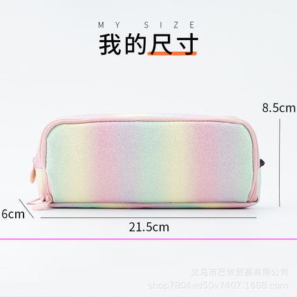 Oxford Cloth Double-Open Pencil Case, Large Capacity Stationery Box, Thickened, Wear-Resistant, Waterproof Pencil Bag for Students, Suitable for Middle and High School Students