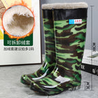 87/high camouflage rain boots [long hair] / 36