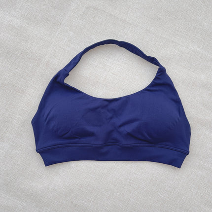 Cross-Border Seamless Fitness Underwear Sports Outdoor Quick-Drying Halter Bra Women's High Elastic Sexy Nylon with Chest Pad Ready Stock