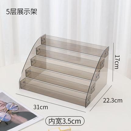 Nail Polish Display Stand Transparent Ladder Rack Nail Art Shop Display Nail Polish Layered Storage Rack Storage Rack Multi-Layer Storage Rack