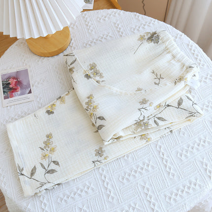 Thin maternity pajamas crepe cotton spring and summer belly pants cotton double crepe adjustable loose cotton pants