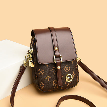 Cross-Border Small Bag Women's Summer Fashion Versatile Mobile Phone Bag 2025 New Independent Double-Layer Practical Crossbody Shoulder Bag