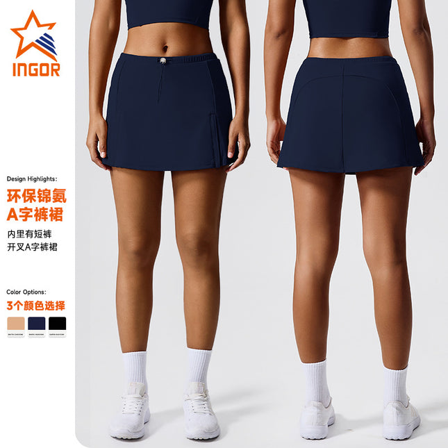Summer Outdoor High Waist Slimming Golf Tennis Skirt Anti-running Sports Skirt Running Fitness Slim-fit Sports Skirt