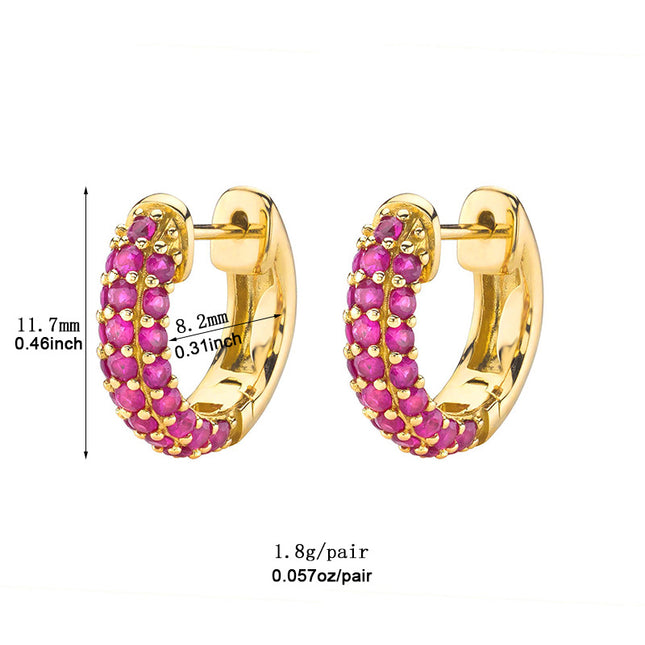 Amazon, Aliexpress, Temu, Shein, European and American Cross-Border Popular Luxury Zircon Earrings and Earrings Wholesale