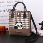 [light luxury and simple] squinting smiling panda brown (black portable)112102