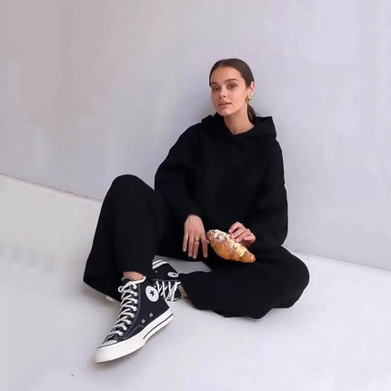 2026 Amazon Ebay Hot-Selling European and American Foreign Trade Autumn and Winter Women's New Fashion Sports Sweatshirt Set Two-Piece Set