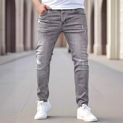 Cross-Border Carefully Selected Goods Men's American Stretch Leg Jeans Amazon Tight Jeans Men's Jeans