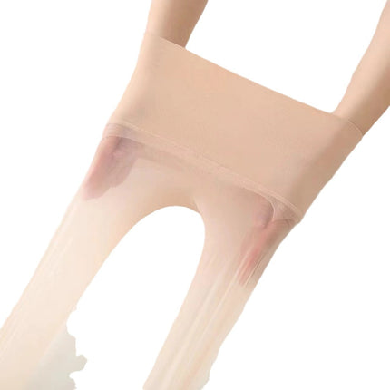 Plus-Size Pantyhose Spring and Autumn Matte Stockings Glossy Black Skin-Tone Base Stockings Thin Horse Oil Stockings Women Anti-Snagging Sexy