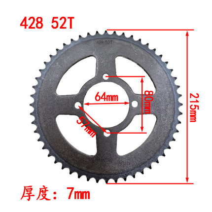 428 tooth plate 28 32 34 38T tooth sprocket electric vehicle modification accessories tricycle chain plate single row gear plate