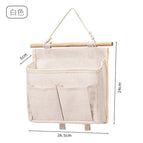 Beige-wooden stick hanging bag