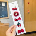 ymB2-13-14 hair clip pillow strawberry