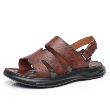 Sandals Men's Summer New Korean Style Sandals Men's Non-Slip Breathable Casual Outdoor Beach Shoes Trendy One-Piece Drop Shipping