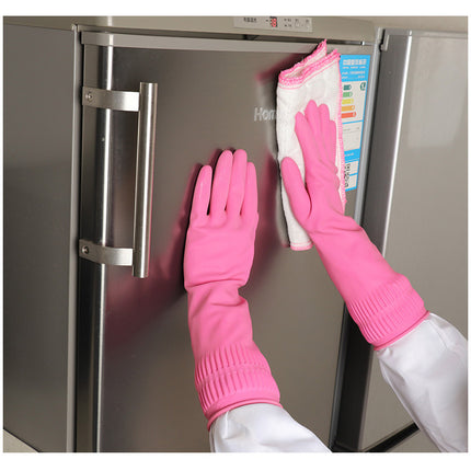 C30040 Klinley rubber gloves household non-slip cleaning gloves kitchen labor protection washing dishes washing clothes durable