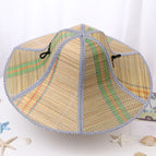 Folding straw hat [black]] / Free size