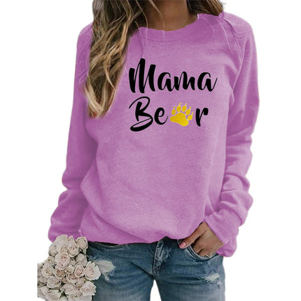 Ebay/wish AliExpress Amazon cross-border mama dog feet printed crew neck vests Europe and the United States autumn and winter leisure