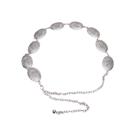 European and American Fashion Metal Waist Chain for Women Retro Popular Bohemian Ethnic Style with Dress Shirt Chain