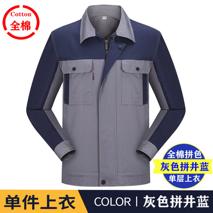 Spring and Autumn Men's and Women's Cotton Sanding Thickened Top suit Shipyard Electrician Anti-scald Wear-resistant Welding Machine Repair Labor Protection Clothing