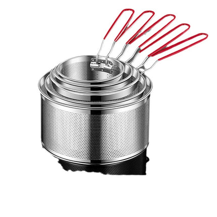 304 Stainless Steel Frying Basket Frying Mesh Basket Cooking Noodles Lander Frying Basket Frying Pan Frying Pan Frying Pan Oil Filter Screen